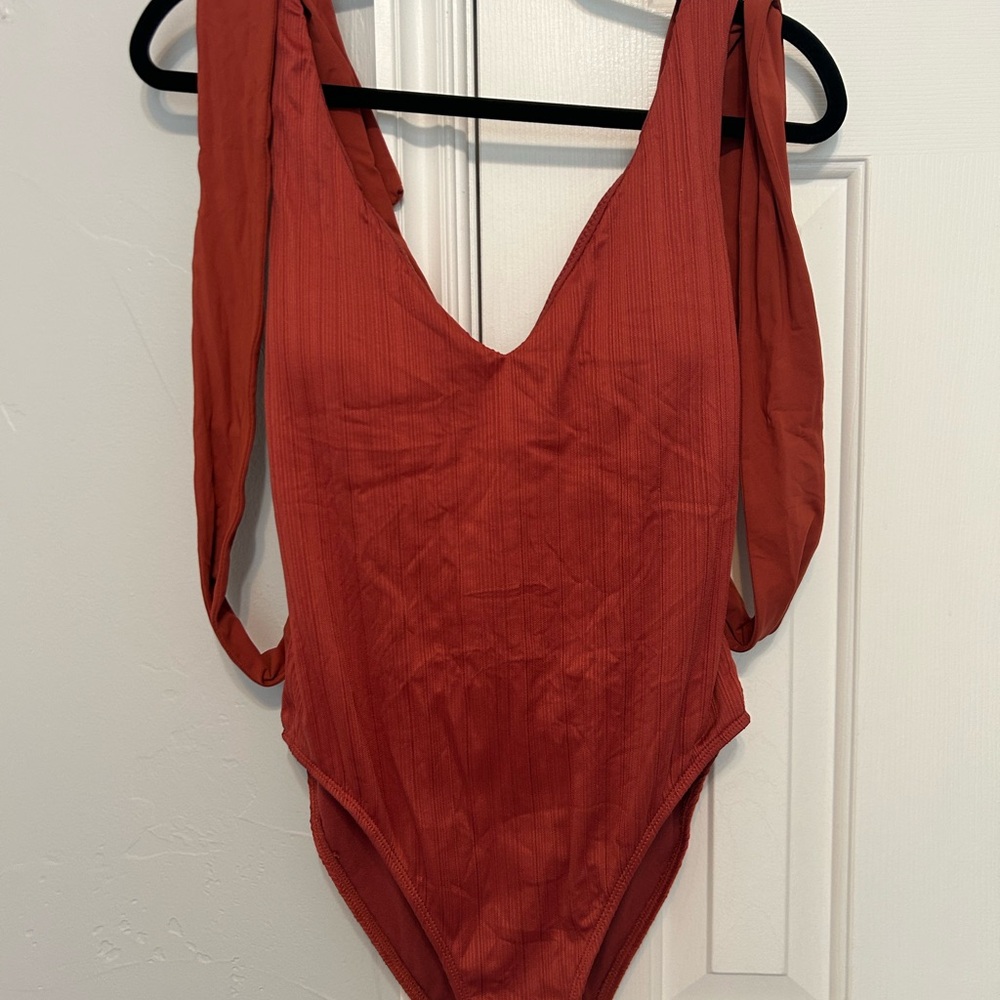 Time and Tru one Piece Swimsuit in Red